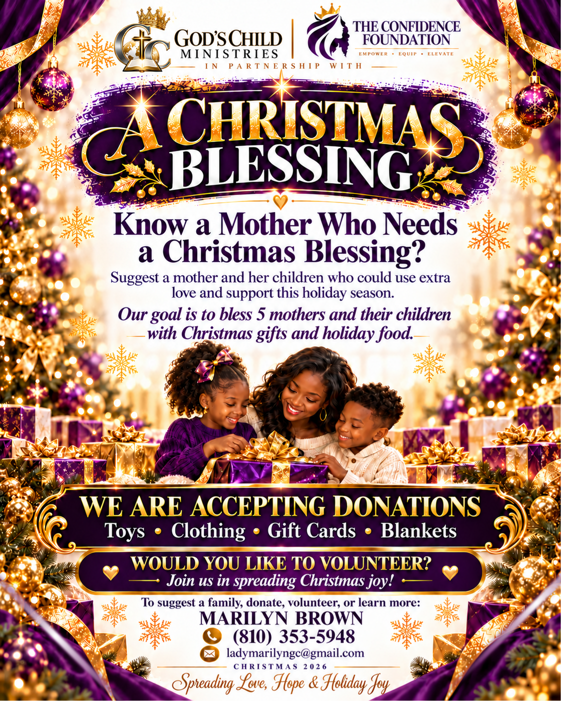 A Christmas Blessing outreach flyer